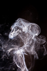 Fototapeta premium Smoke motion on black background.
