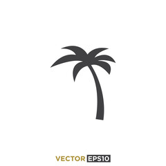 Palm Tree Icon Logo Design Vector