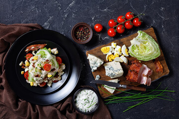 iceberg wedge salad with blue cheese dressing