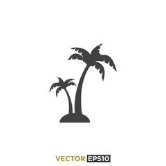 Palm Tree Icon Logo Design Vector