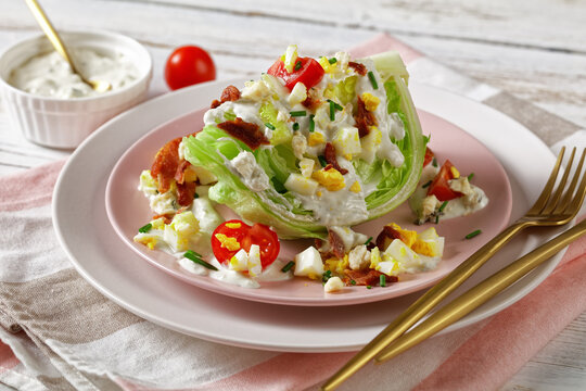 Wedge Salad With Blue Cheese, Egg, Bacon