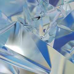 Abstract background of ice structure, 3D rendering