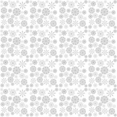Snowflakes isolated on white background. Doodle line snow icons, hand drawn silhouette. Design element for christmas banner, cards. Xmas ornament.