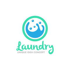 Laundry Logo Icon Design Vector