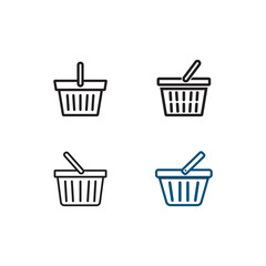 Shopping Cart and basket store Logo vector Template Illustration