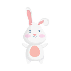 cute rabbit happy easter character