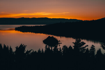 sunset in the mountains