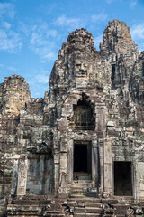 Ruins of Bayon Temple, Angkor Wat complex, Siem Reap, Cambodia.