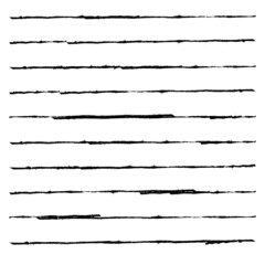 Brush Stroke Collection . Grunge lines . Vector stripes . Distressed Black dividers . set of dirty Textured shape .scratches for your design.