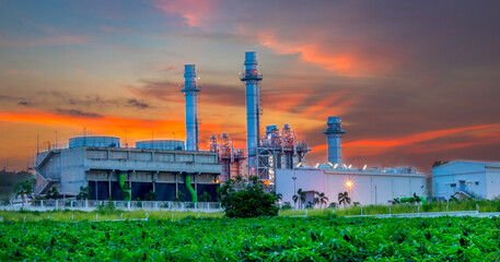 Gas turbine electrical power plant with twilight