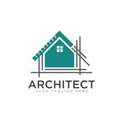 Architect Construction Logo Design Vector