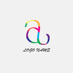 letter A colorful creative logo for vector design