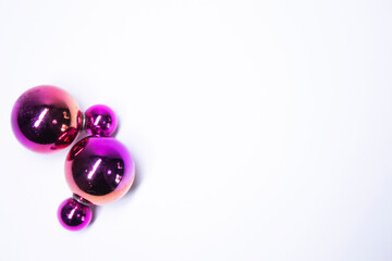 Pink round earrings. jewelry and accessories concept. Isolated, copy space. Macro Shot. High quality photo
