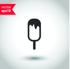 Ice Cream vector icon. Studio background. EPS 10 vector sign. Icecream flat sign design. Ice cream symbol pictogram