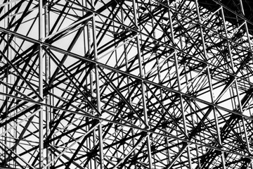 abstract architecture building, black and white background.