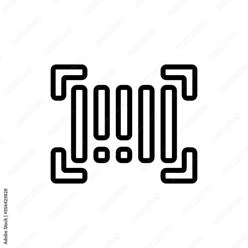 Poster barcode, mall icon. simple line, outline vector elements of shopping center icons for ui and ux, web