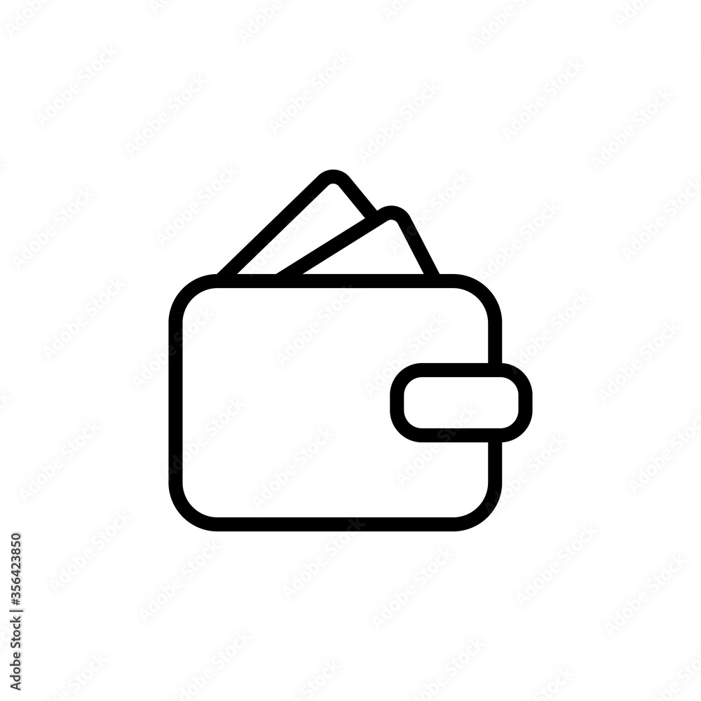 Poster money, wallet icon. simple line, outline vector elements of shopping center icons for ui and ux, web