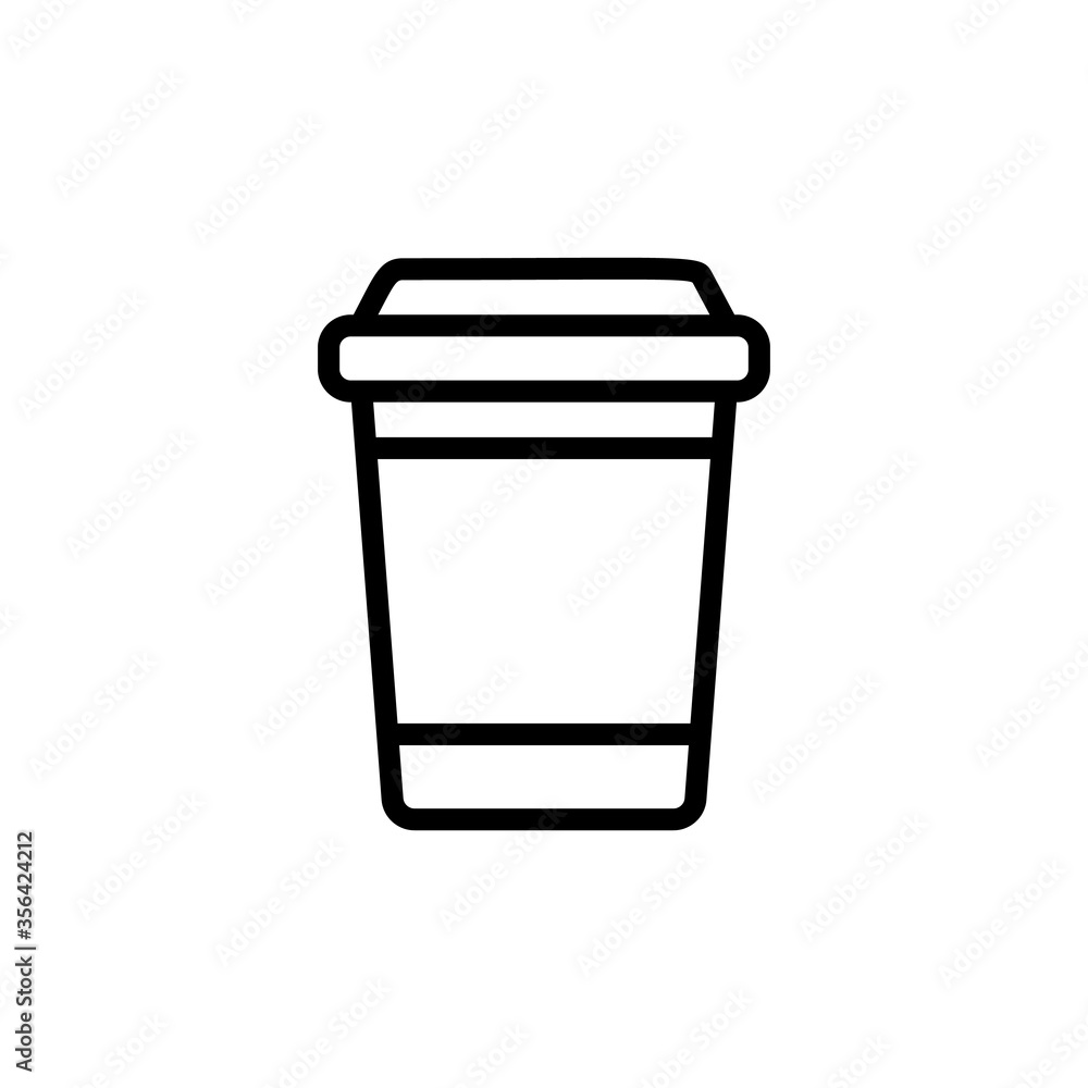 Poster coffee, cup icon. simple line, outline vector elements of shopping center icons for ui and ux, websi