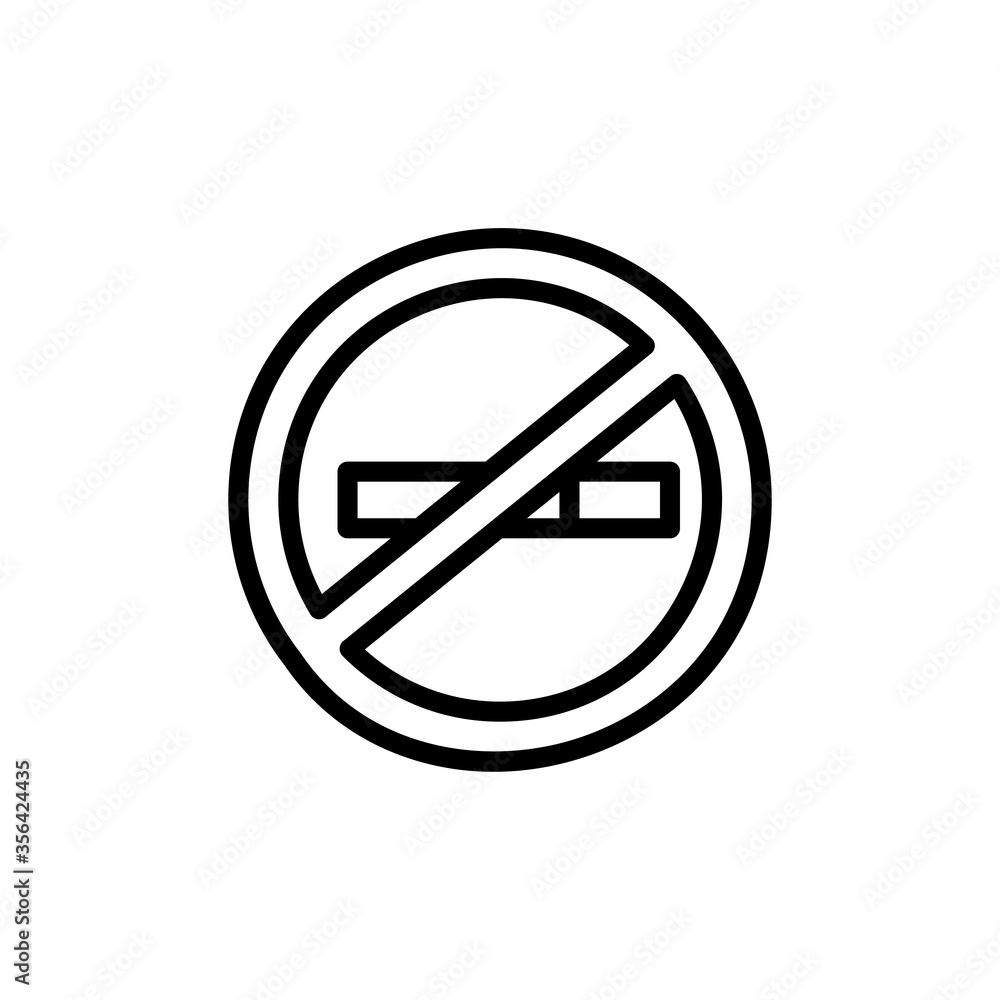Poster sign, no smoking icon. simple line, outline vector elements of shopping center icons for ui and ux, 