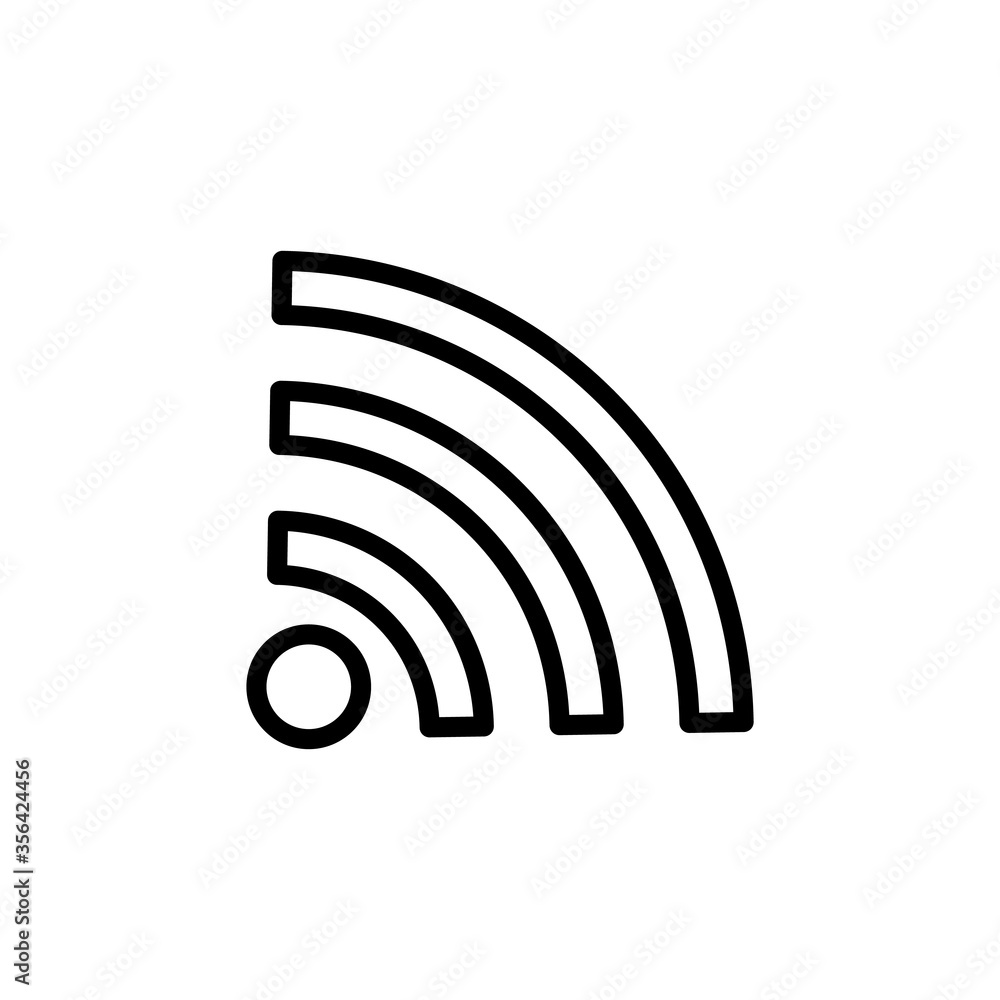 Aufkleber sign, wi-fi icon. simple line, outline vector elements of shopping center icons for ui and ux, websi