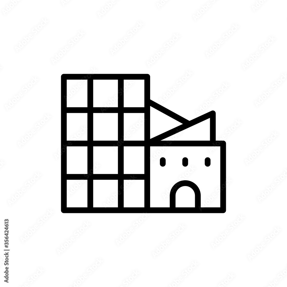Aufkleber mall, building icon. simple line, outline vector elements of shopping center icons for ui and ux, we