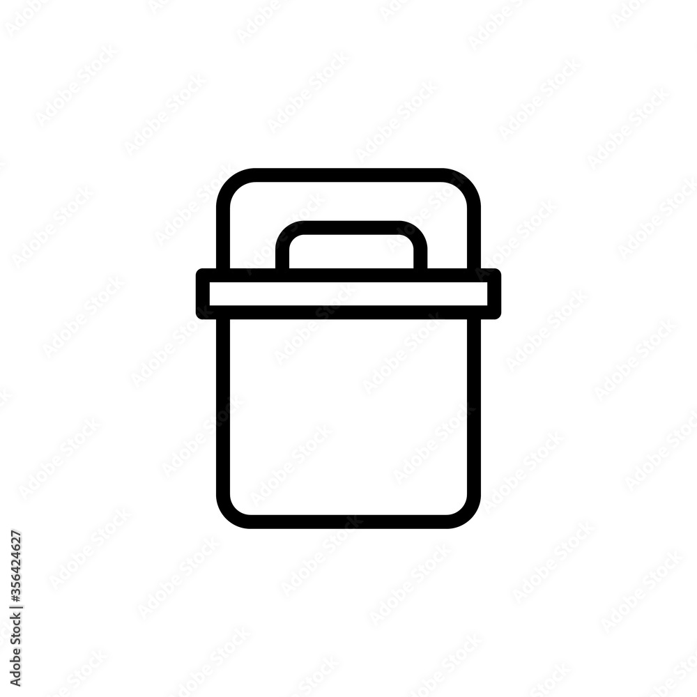 Poster trash can, mall icon. simple line, outline vector elements of shopping center icons for ui and ux, w