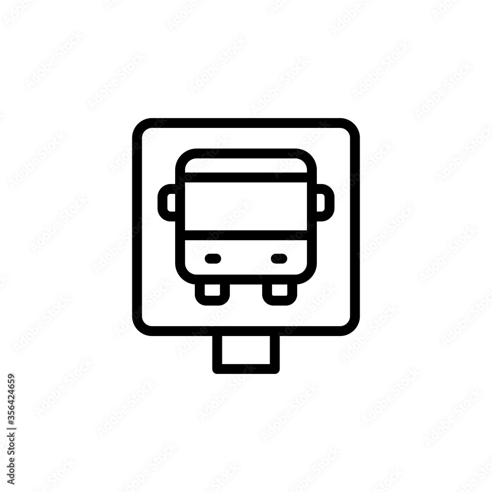Poster sign, bus icon. simple line, outline vector elements of shopping center icons for ui and ux, website