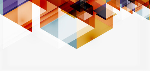 Fototapeta premium Geometric abstract background, mosaic triangle and hexagon shapes. Trendy abstract layout template for business or technology presentation, internet poster or web brochure cover, wallpaper