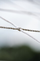close up of a football net