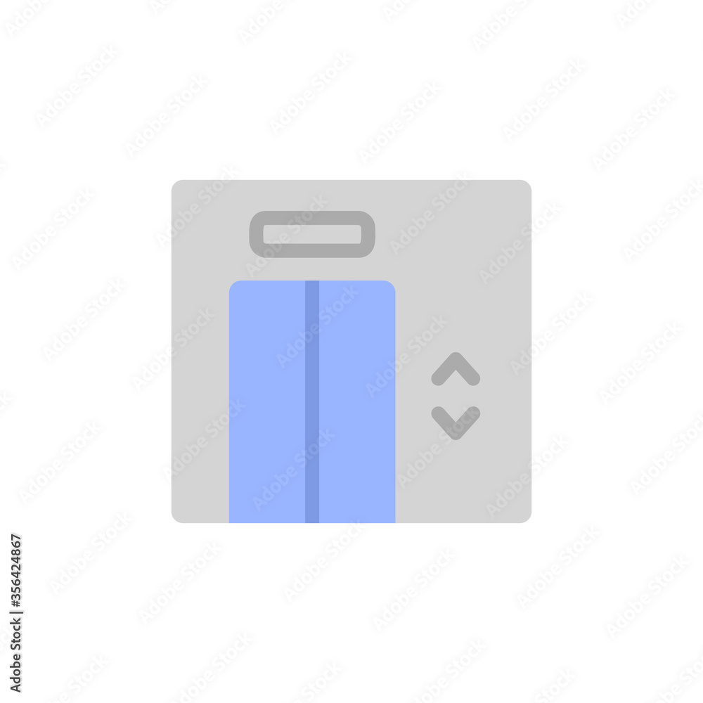 Poster elevator, technology icon. simple color vector elements of shopping center icons for ui and ux, webs