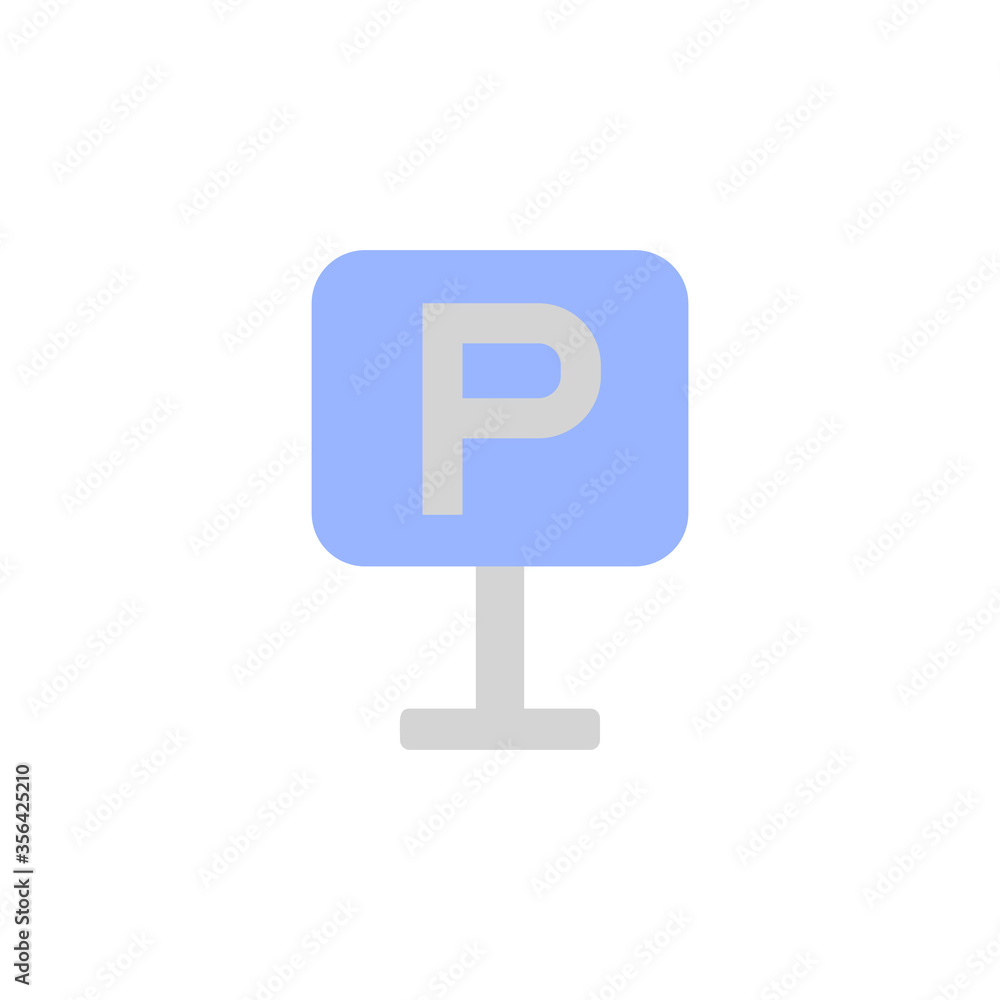 Poster sign, parking icon. simple color vector elements of shopping center icons for ui and ux, website or 
