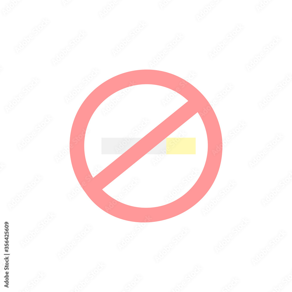 Aufkleber sign, no smoking icon. simple color vector elements of shopping center icons for ui and ux, website 