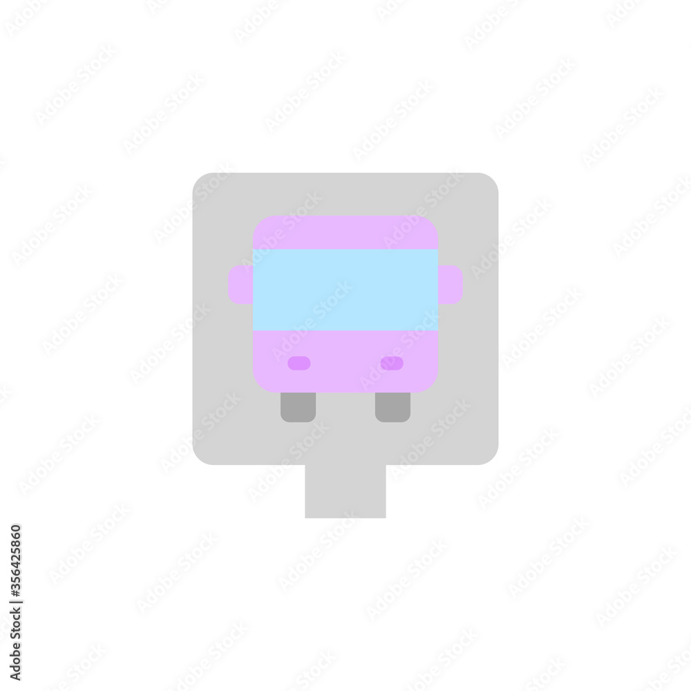 Poster sign, bus icon. simple color vector elements of shopping center icons for ui and ux, website or mobi