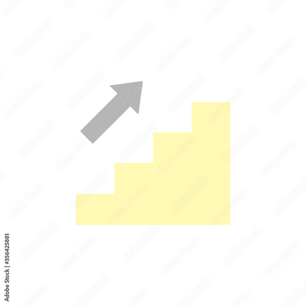 Poster stairs, arrow icon. simple color vector elements of shopping center icons for ui and ux, website or 