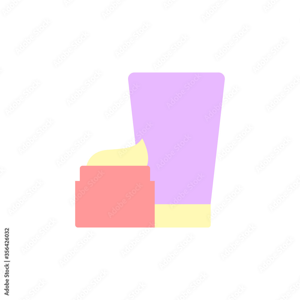 Poster cream, cosmetic icon. simple color vector elements of shopping center icons for ui and ux, website o
