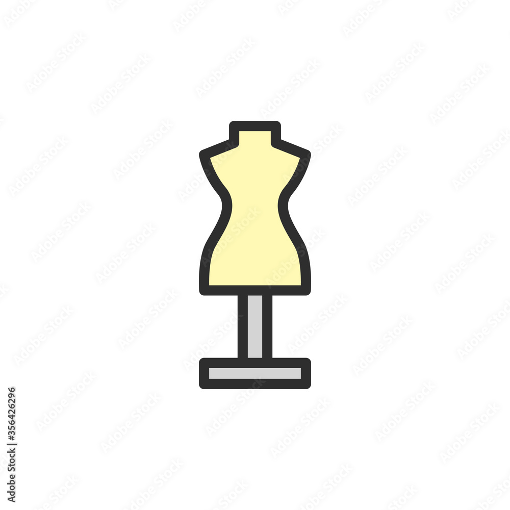Poster dummy, mall icon. simple color with outline vector elements of shopping center icons for ui and ux, 