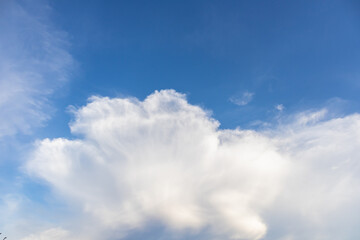 Beautiful clouds during spring time in a Sunny day.