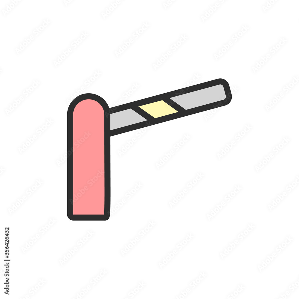 Poster barrier, parking icon. simple color with outline vector elements of shopping center icons for ui and