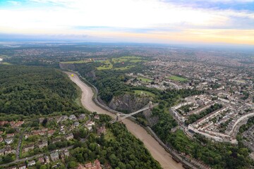 River Avon seen from Bristol aerial view