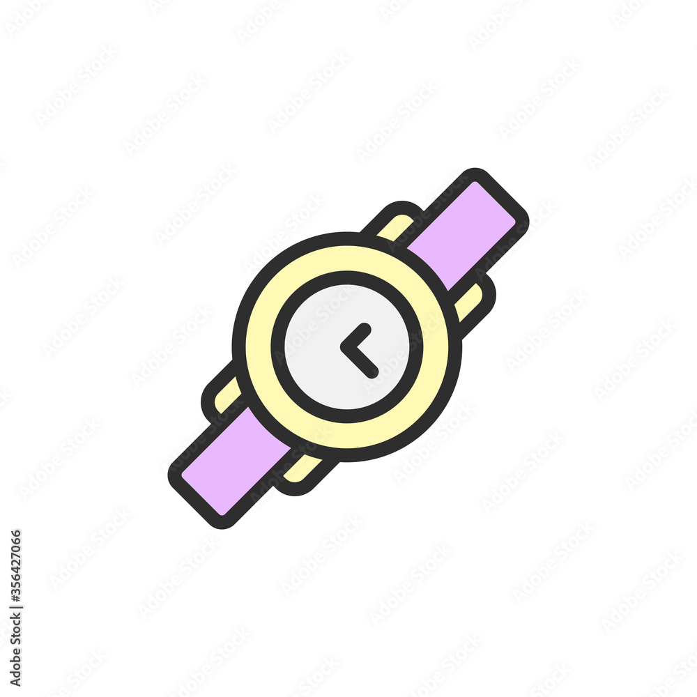 Poster watch, clock icon. simple color with outline vector elements of shopping center icons for ui and ux,