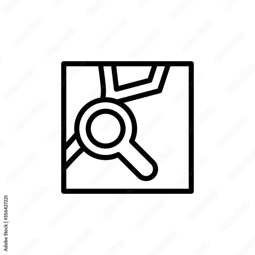 Poster map, gps, search icon. simple line, outline vector elements of navigation icons for ui and ux, websi