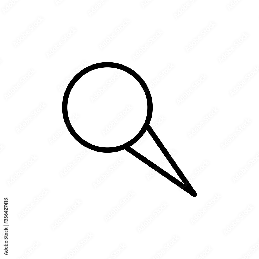 Poster pin icon. simple line, outline vector elements of navigation icons for ui and ux, website or mobile 