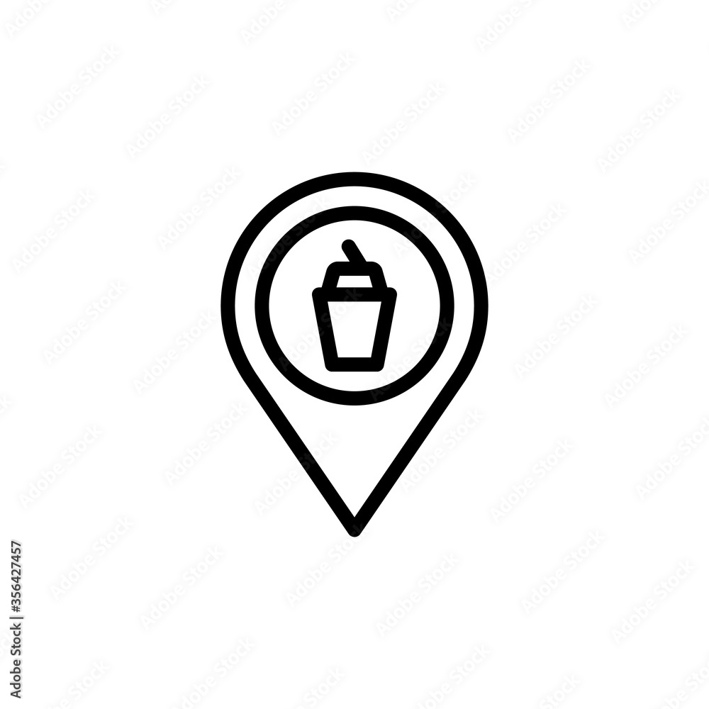 Poster placeholder, drink icon. simple line, outline vector elements of navigation icons for ui and ux, web
