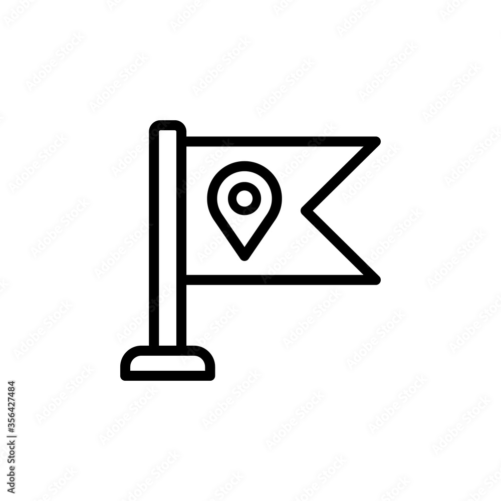 Poster flag icon. simple line, outline vector elements of navigation icons for ui and ux, website or mobile