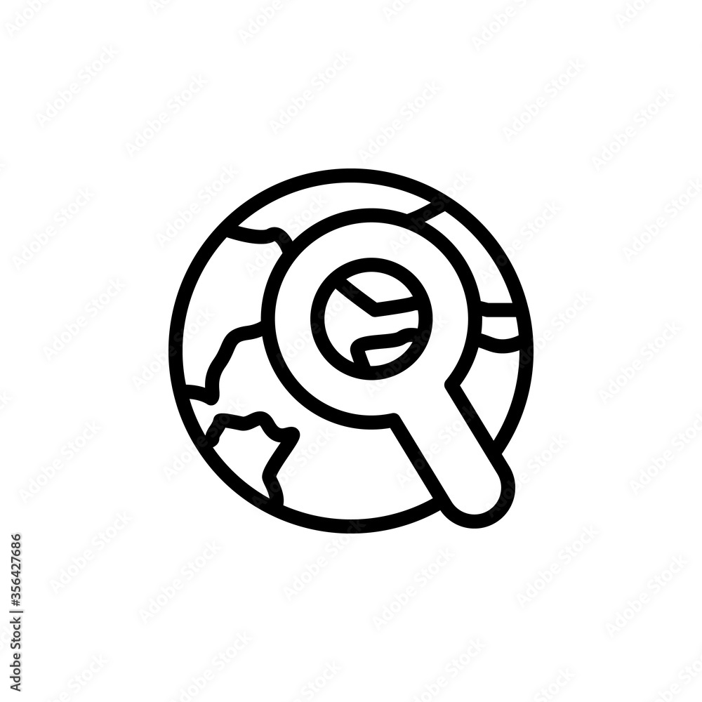 Poster earth, search icon. simple line, outline vector elements of navigation icons for ui and ux, website 