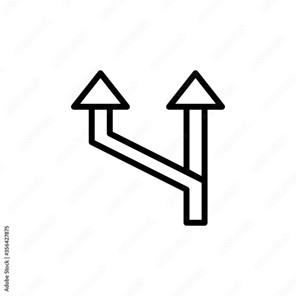 Poster detour, arrow icon. simple line, outline vector elements of navigation icons for ui and ux, website 