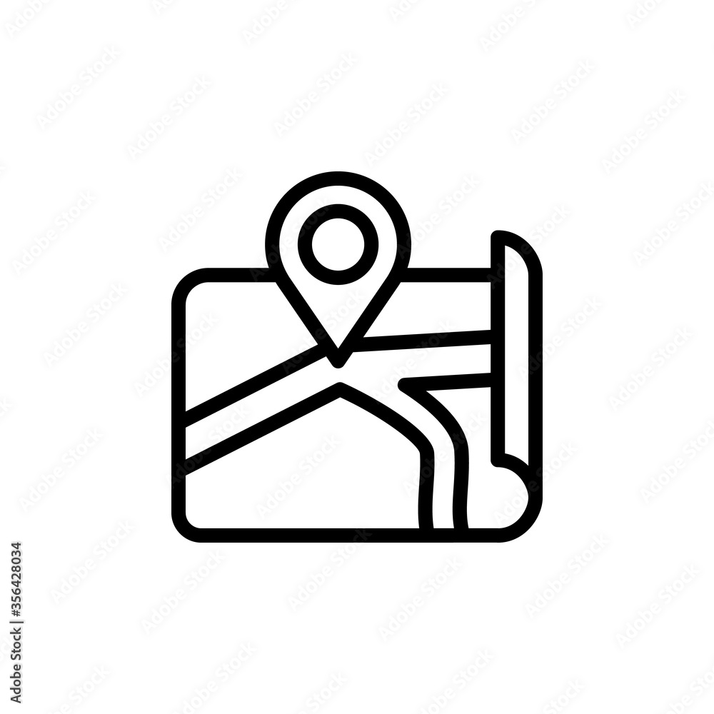 Poster placeholder, map icon. simple line, outline vector elements of navigation icons for ui and ux, websi