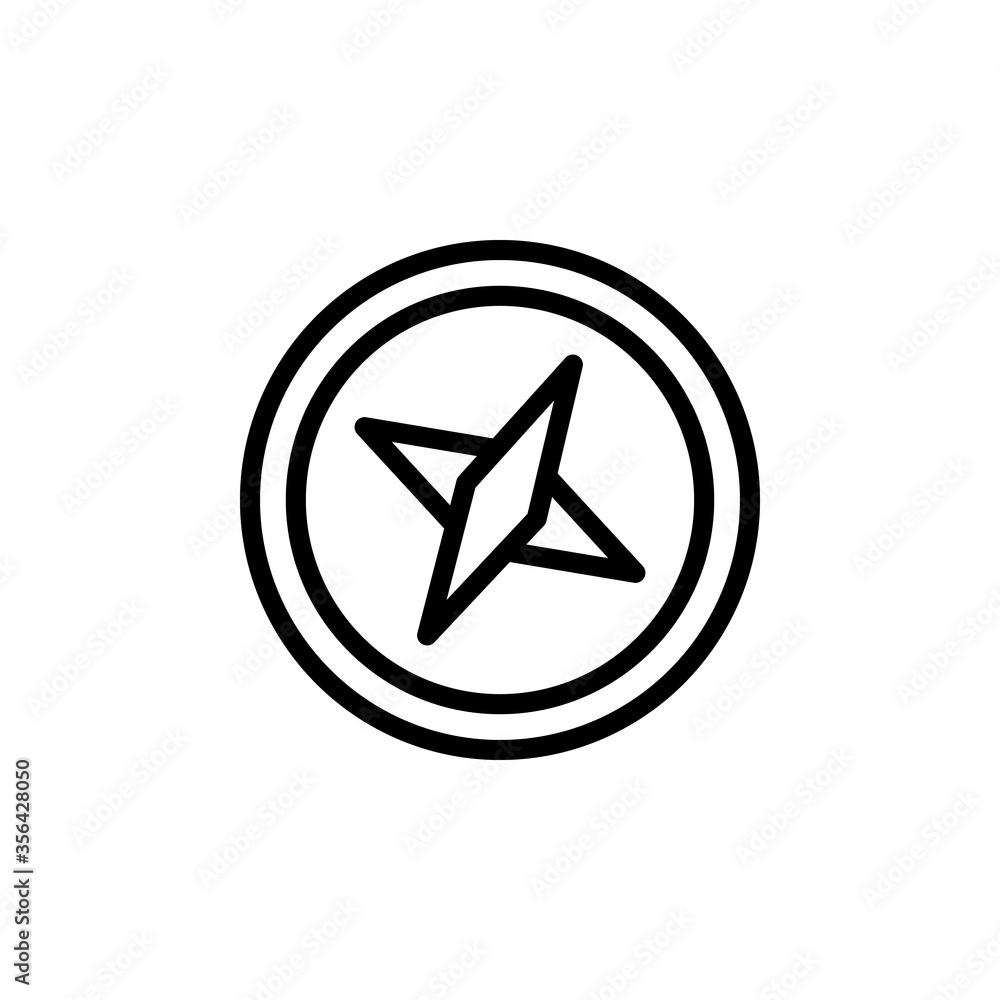 Poster compass icon. simple line, outline vector elements of navigation icons for ui and ux, website or mob
