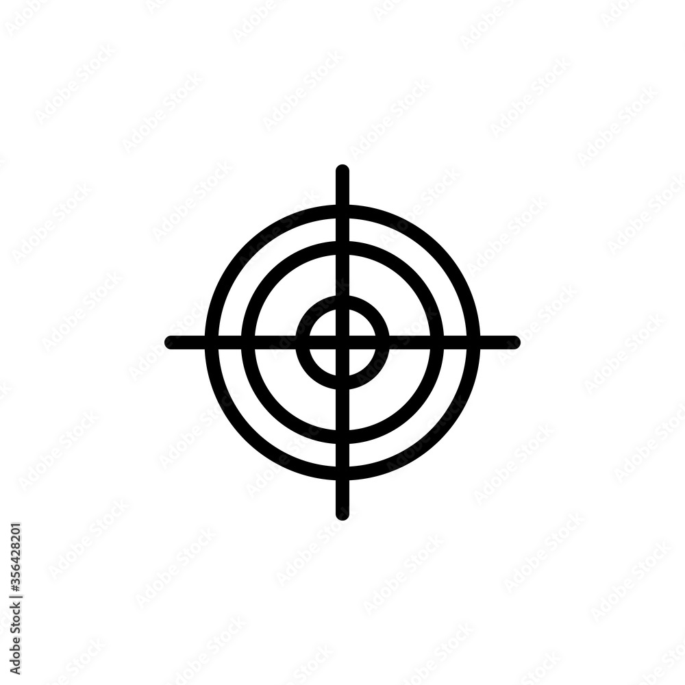 Poster target icon. simple line, outline vector elements of navigation icons for ui and ux, website or mobi