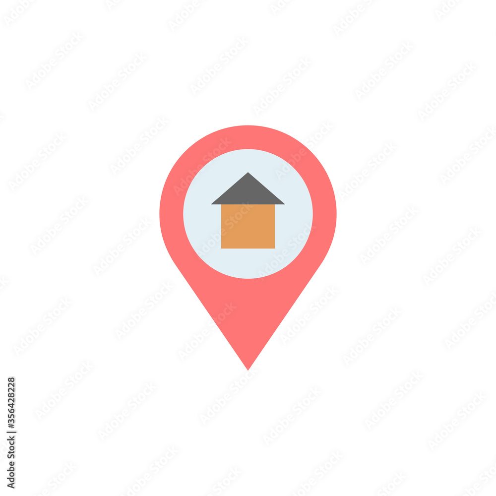 Poster placeholder, house icon. simple color vector elements of navigation icons for ui and ux, website or 